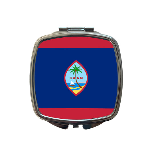 Guam Country Flag Small Travel Purse Handbag Pocket Makeup Compact Mirror
