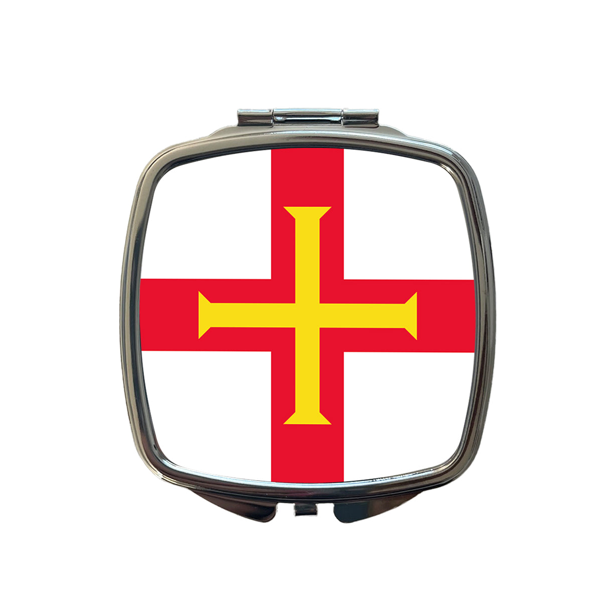 Guernsey Country Flag Small Travel Purse Handbag Pocket Makeup Compact Mirror