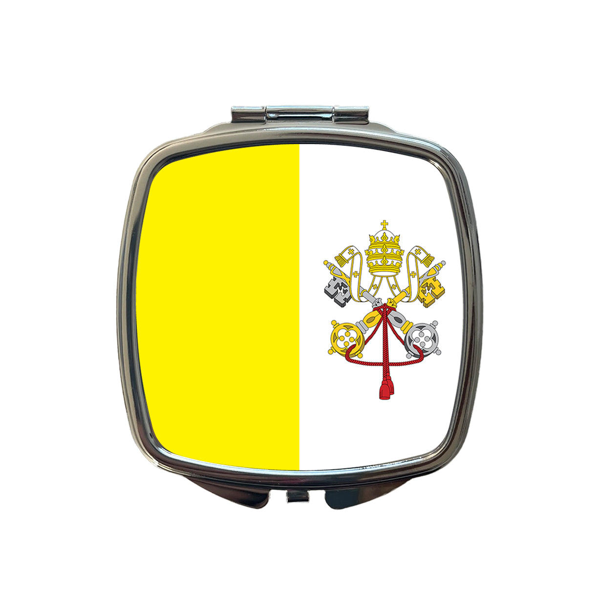 Holy See Country Flag Small Travel Purse Handbag Pocket Makeup Compact Mirror
