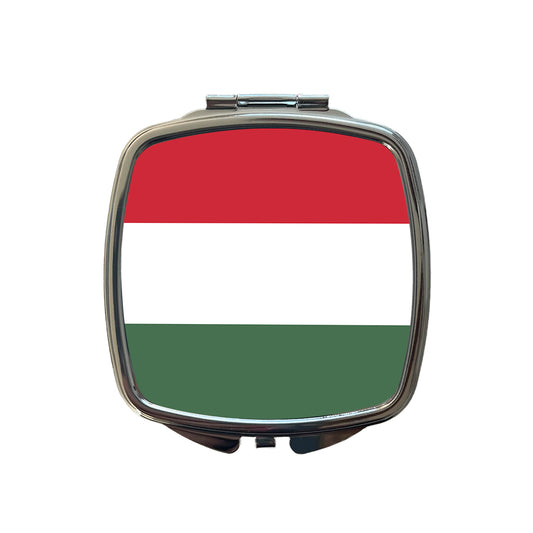 Hungary Country Flag Small Travel Purse Handbag Pocket Makeup Compact Mirror