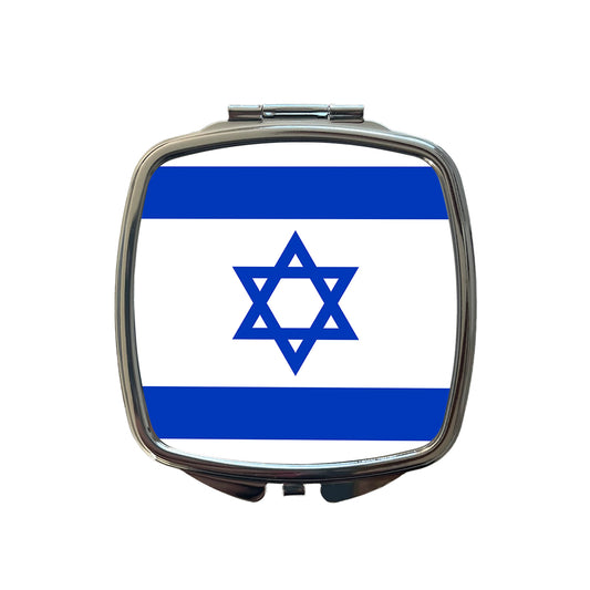 Israel Country Flag Small Travel Purse Handbag Pocket Makeup Compact Mirror