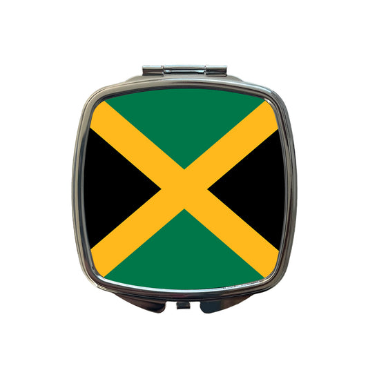 Jamaica Country Flag Small Travel Purse Handbag Pocket Makeup Compact Mirror