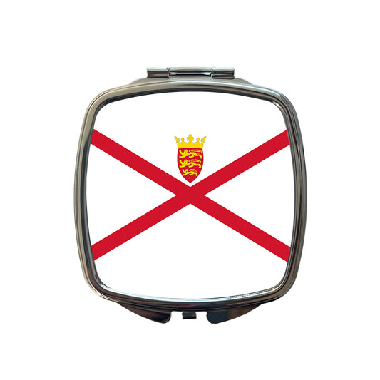 Jersey Country Flag Small Travel Purse Handbag Pocket Makeup Compact Mirror