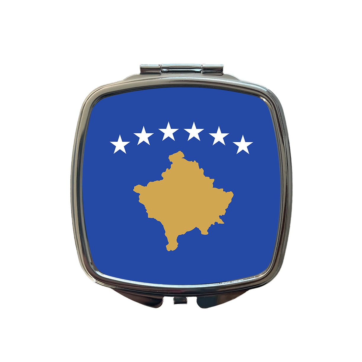 Kosovo Country Flag Small Travel Purse Handbag Pocket Makeup Compact Mirror