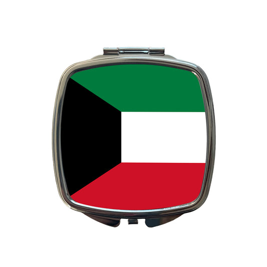 Kuwait Country Flag Small Travel Purse Handbag Pocket Makeup Compact Mirror