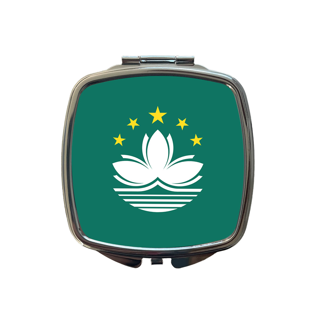 Macao Country Flag Small Travel Purse Handbag Pocket Makeup Compact Mirror