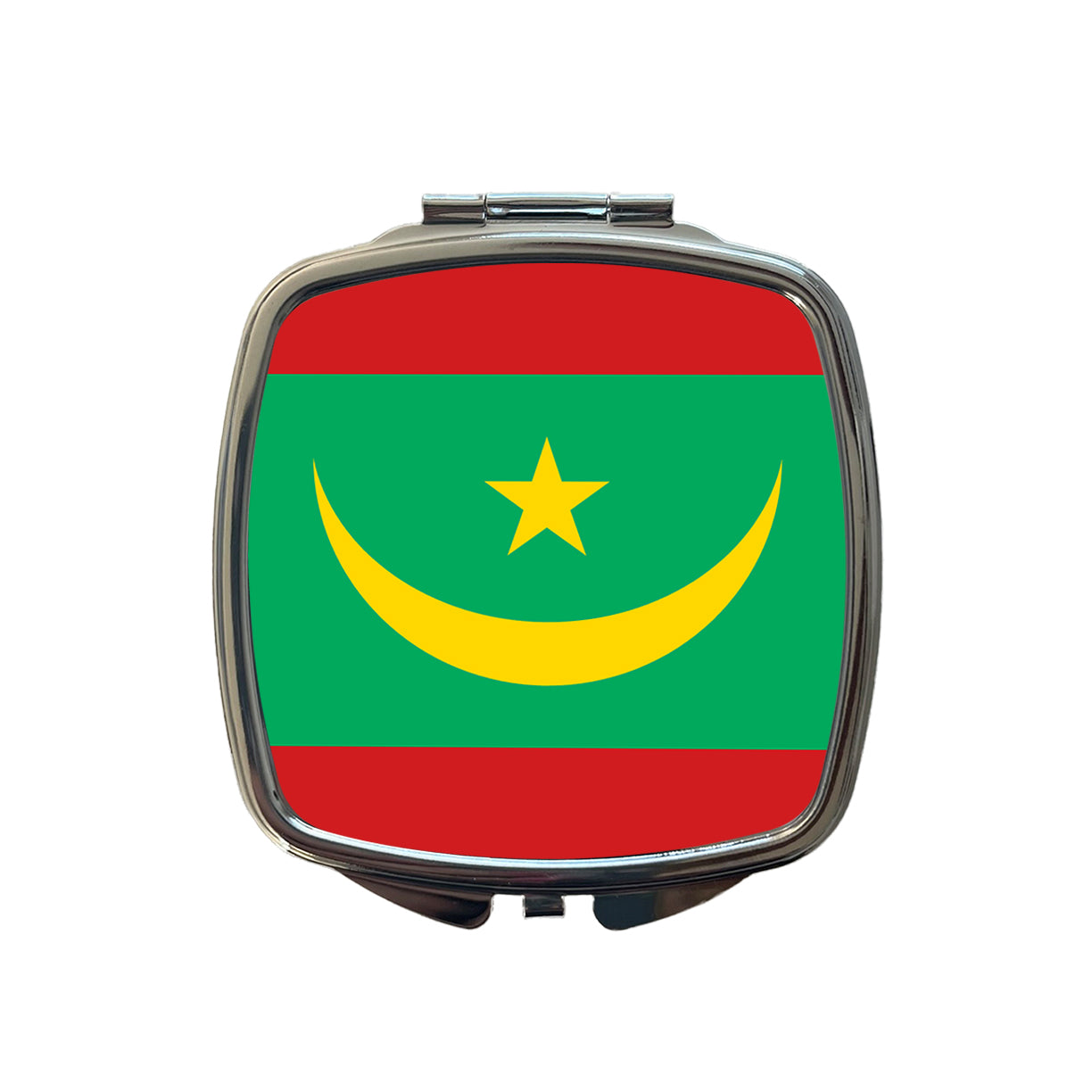 Mauritania Country Flag Small Travel Purse Handbag Pocket Makeup Compact Mirror