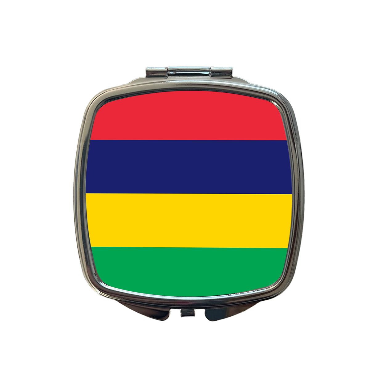 Mauritius Country Flag Small Travel Purse Handbag Pocket Makeup Compact Mirror