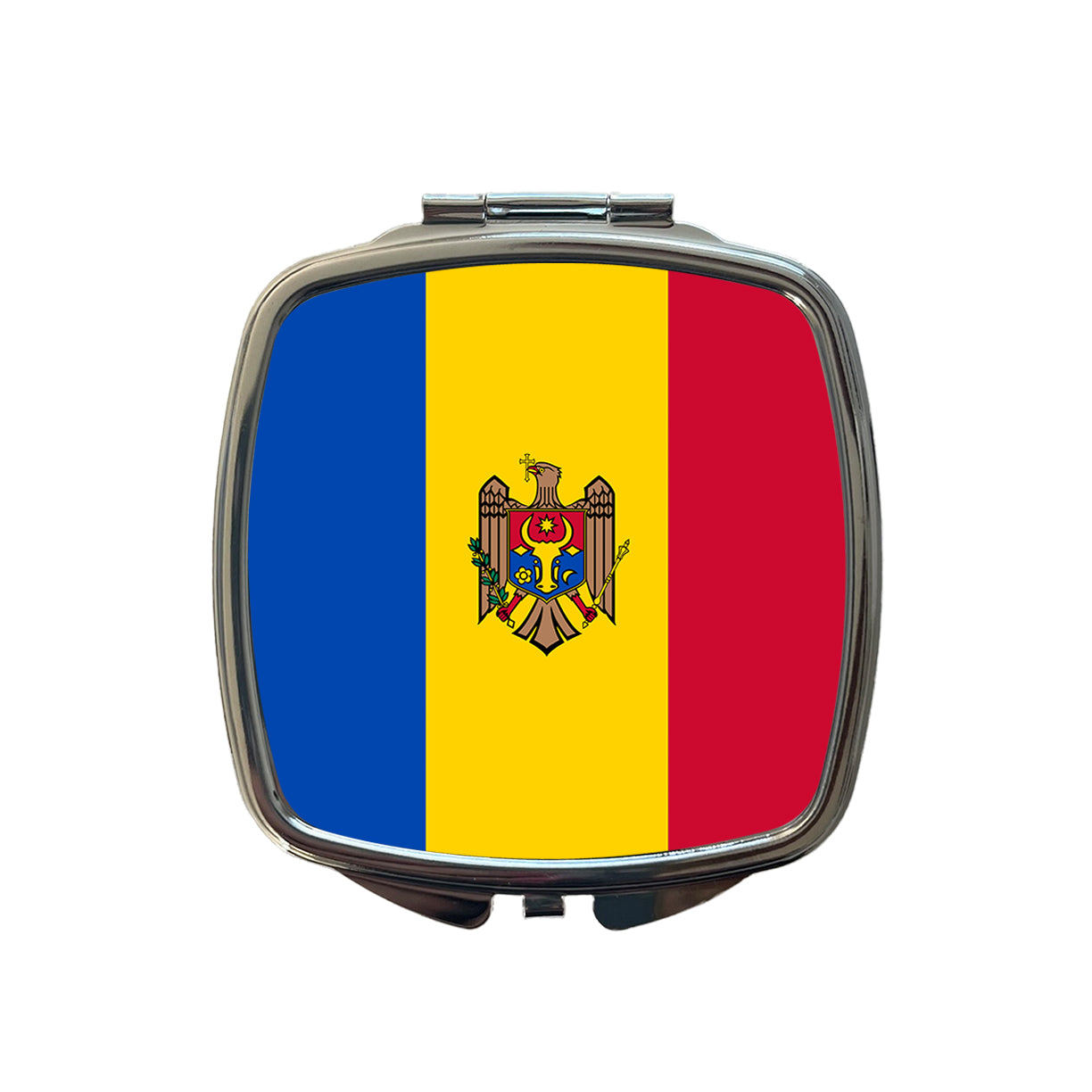 Moldova Country Flag Small Travel Purse Handbag Pocket Makeup Compact Mirror