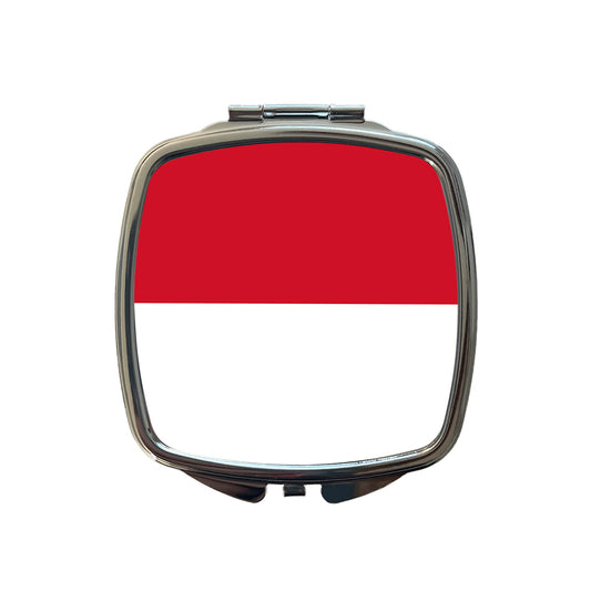 Monaco Country Flag Small Travel Purse Handbag Pocket Makeup Compact Mirror