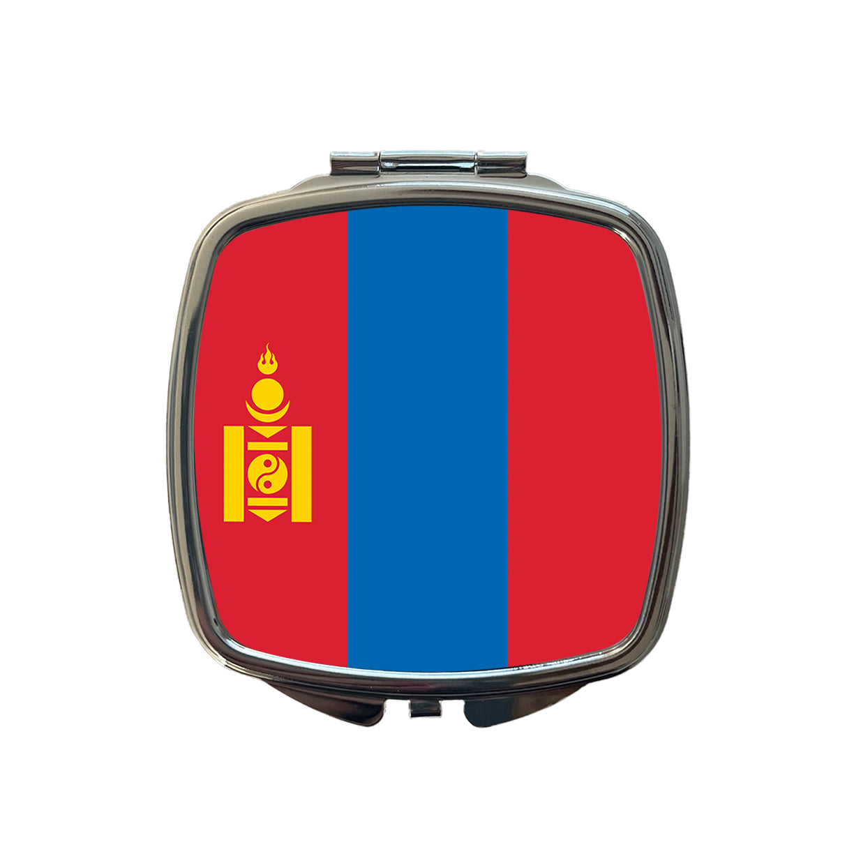 Mongolia Country Flag Small Travel Purse Handbag Pocket Makeup Compact Mirror