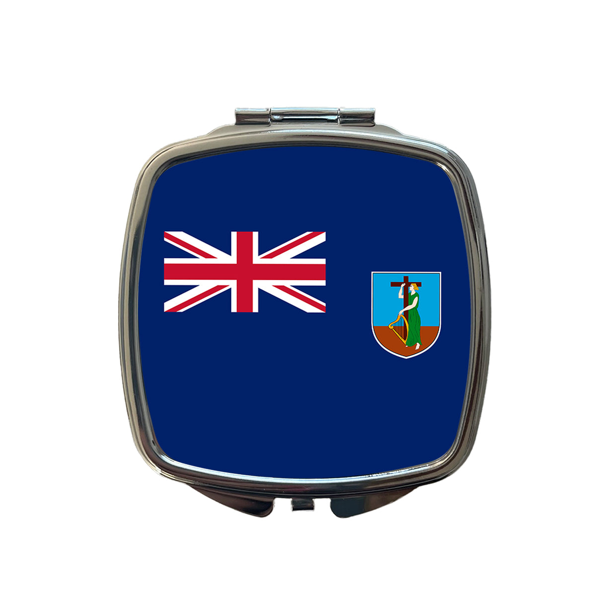 Montserrat Country Flag Small Travel Purse Handbag Pocket Makeup Compact Mirror