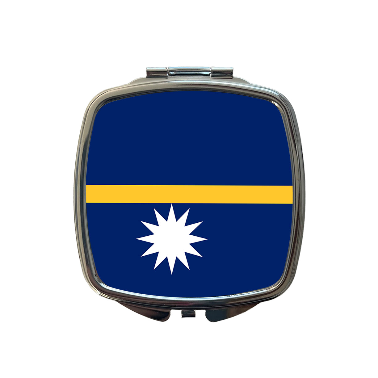 Nauru Country Flag Small Travel Purse Handbag Pocket Makeup Compact Mirror