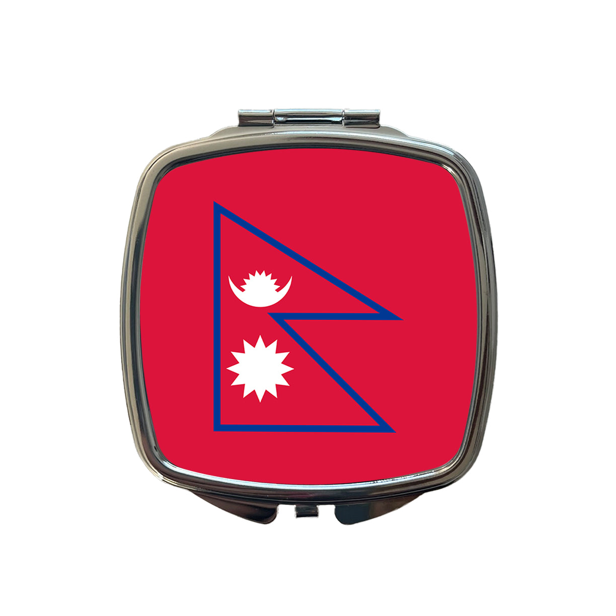 Nepal Country Flag Small Travel Purse Handbag Pocket Makeup Compact Mirror