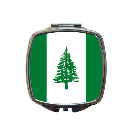 Norfolk Island Country Flag Small Travel Purse Handbag Pocket Makeup Compact Mirror