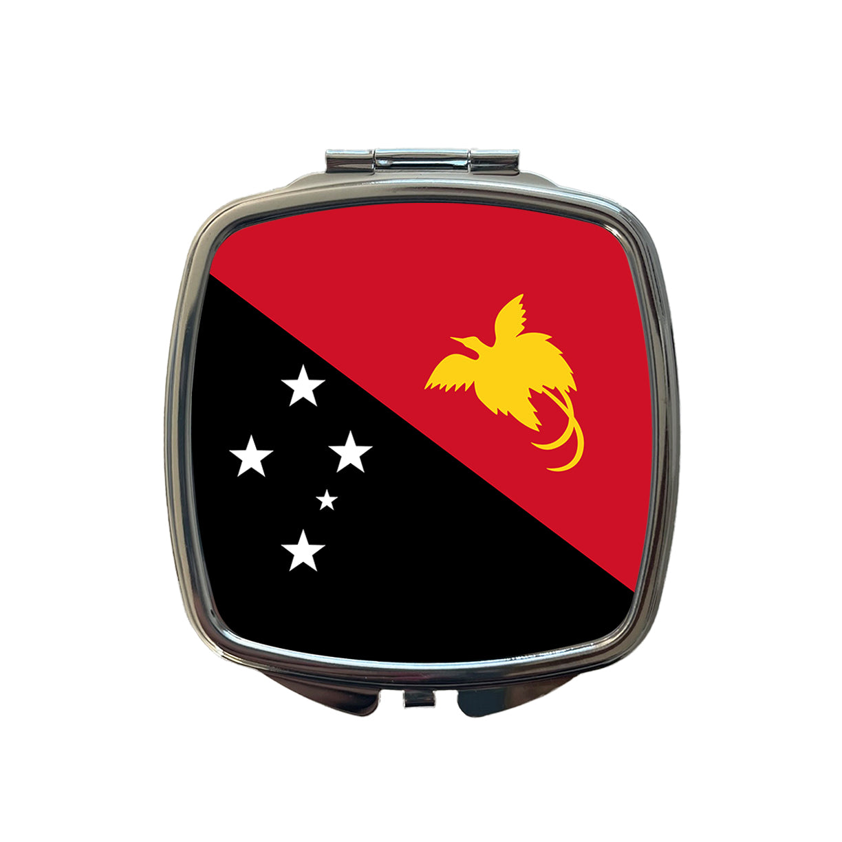 Papua New Guinea Country Flag Small Travel Purse Handbag Pocket Makeup Compact Mirror
