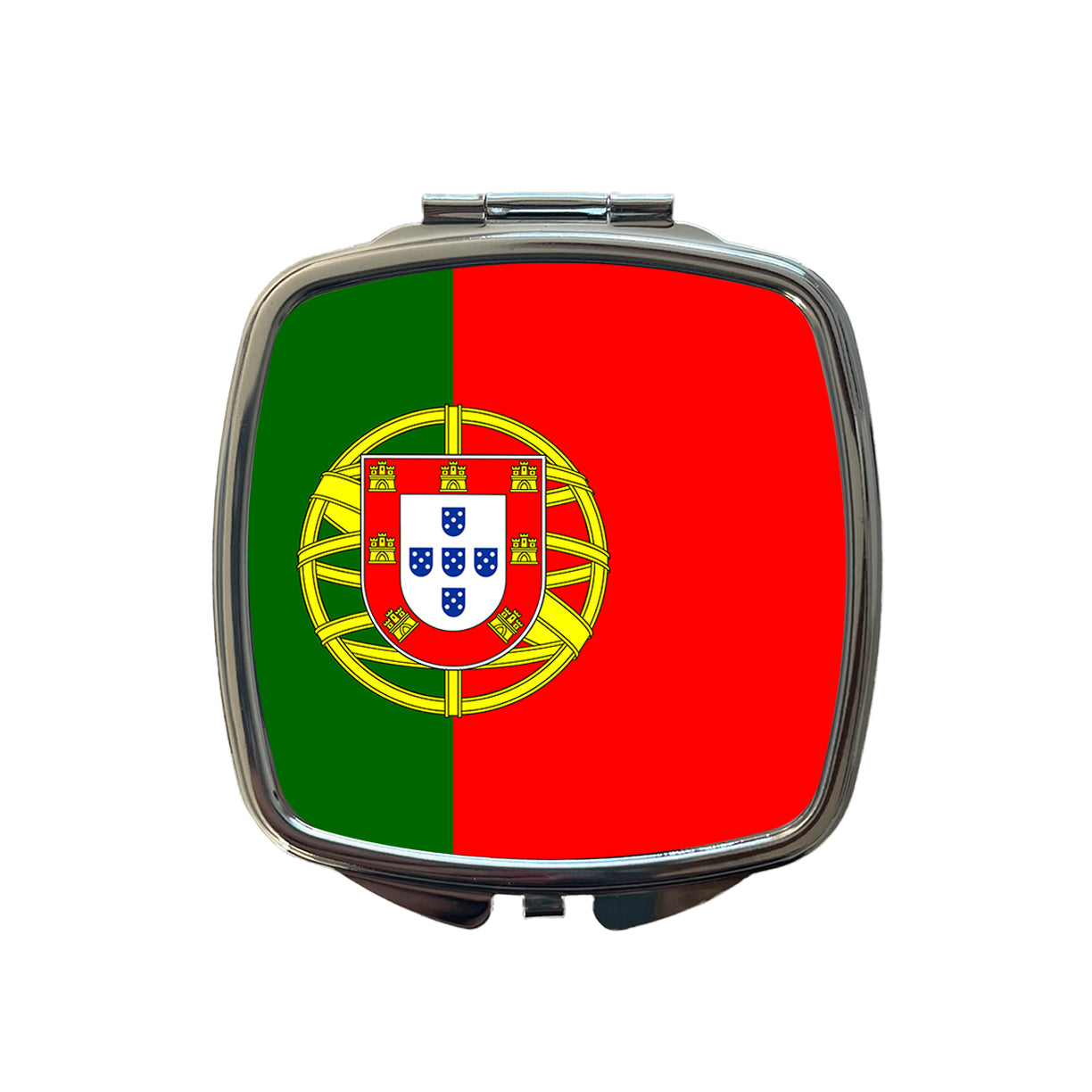 Portugal Country Flag Small Travel Purse Handbag Pocket Makeup Compact Mirror