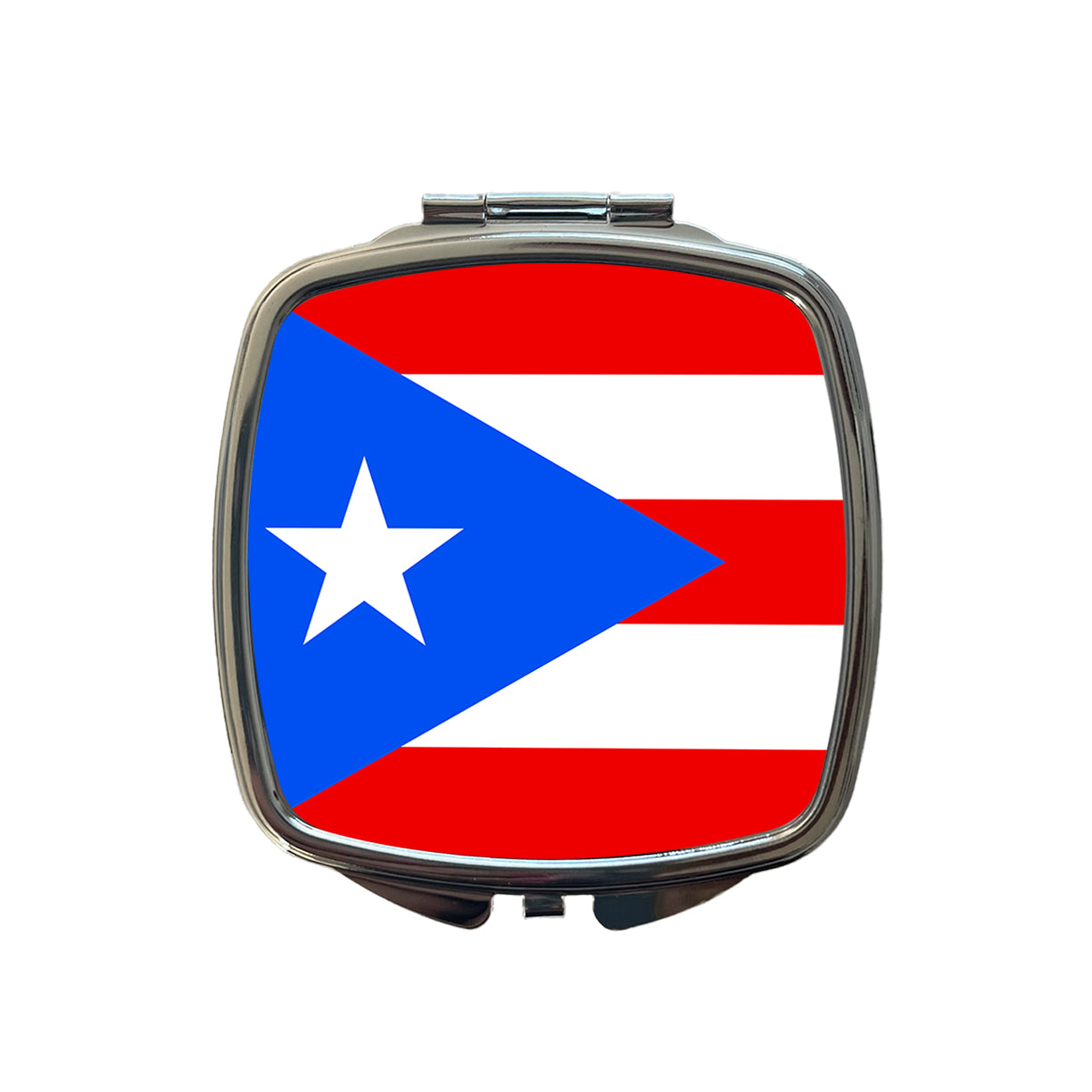 Puerto Rico Country Flag Small Travel Purse Handbag Pocket Makeup Compact Mirror
