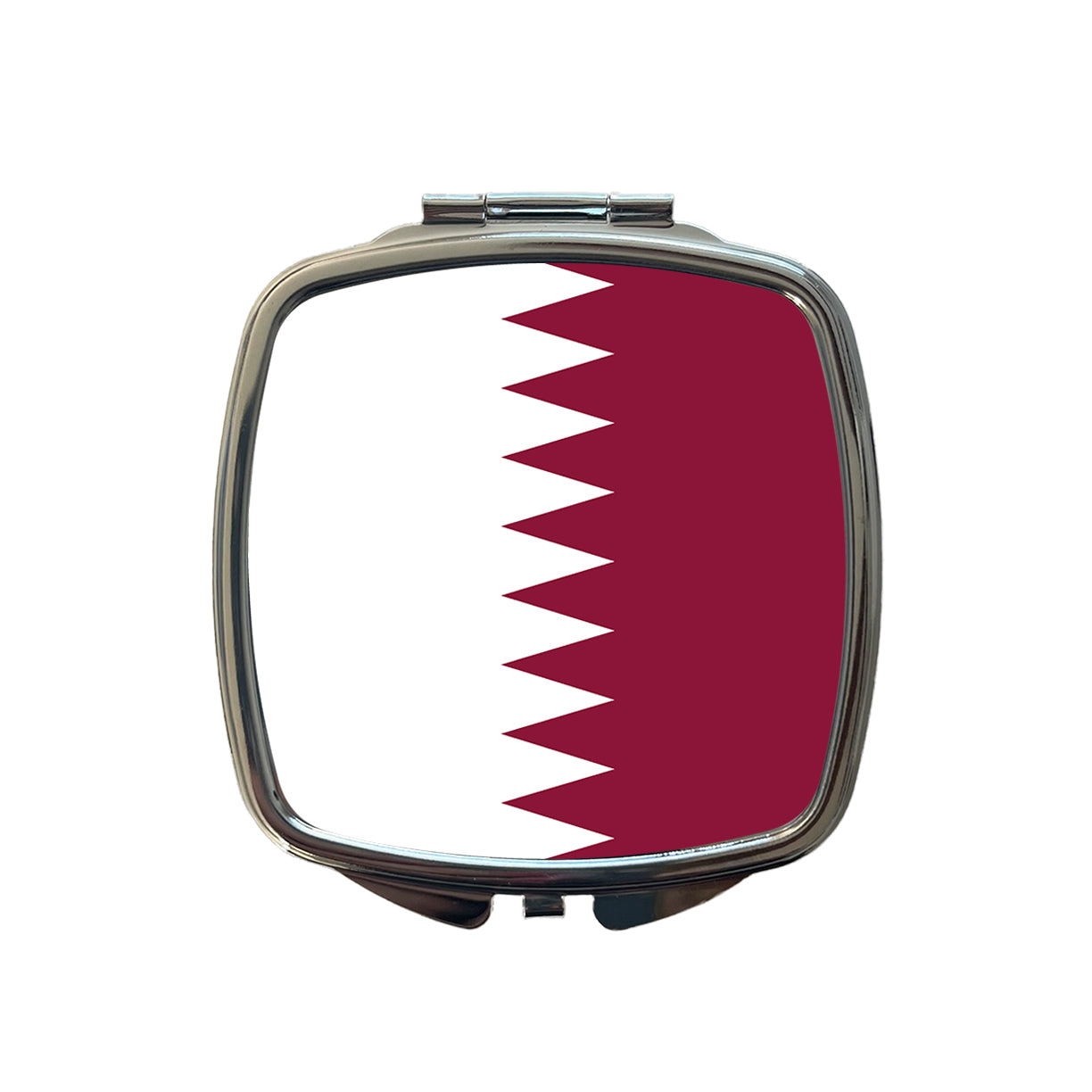 Qatar Country Flag Small Travel Purse Handbag Pocket Makeup Compact Mirror