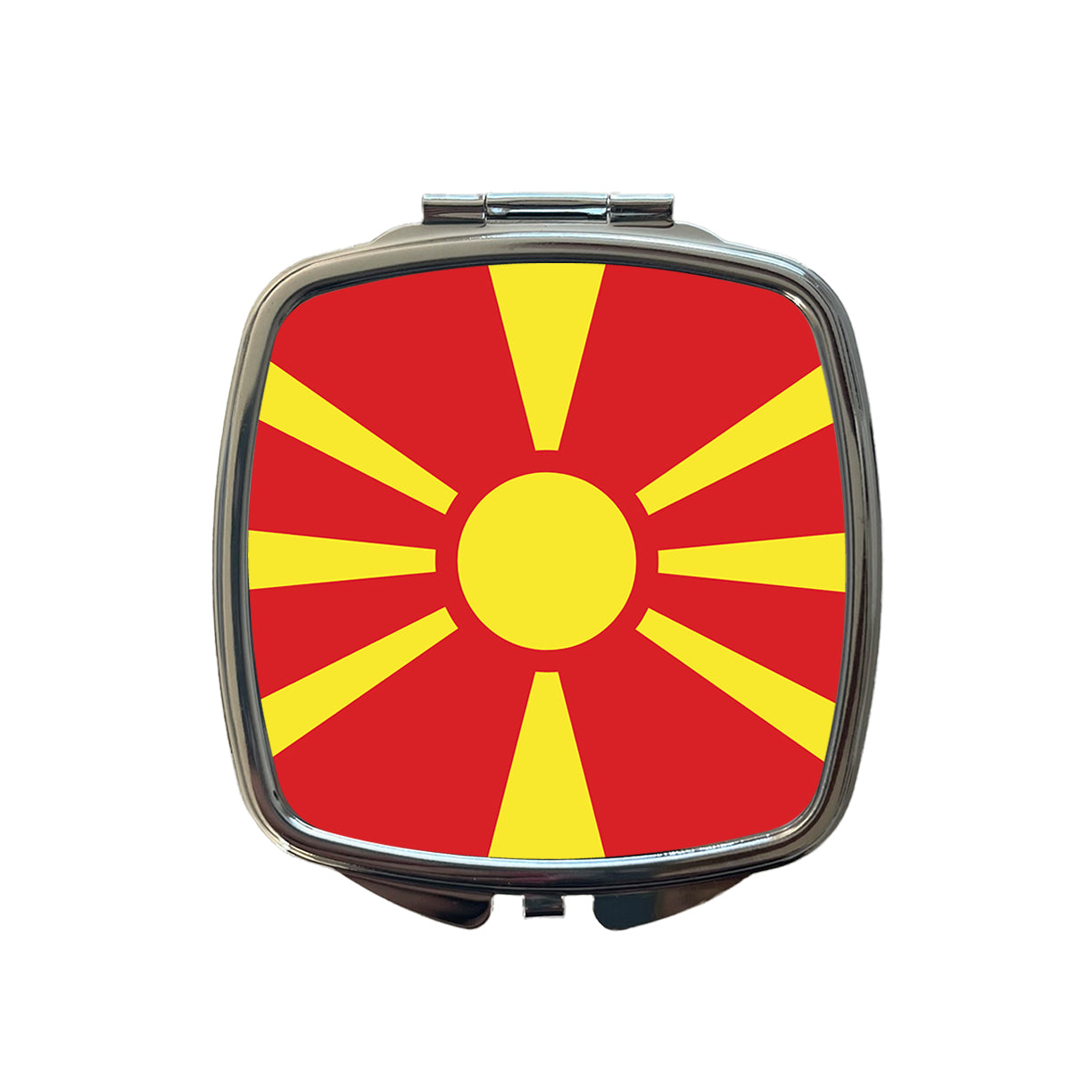 Republic of North Macedonia Country Flag Small Travel Purse Handbag Pocket Makeup Compact Mirror