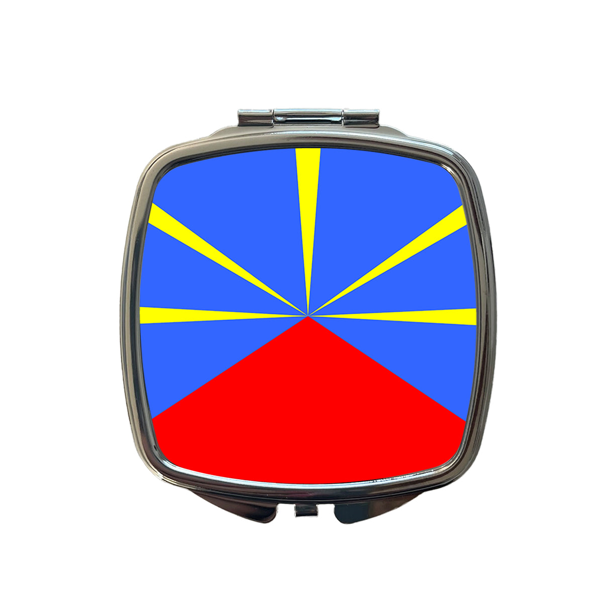 Réunion Country Flag Small Travel Purse Handbag Pocket Makeup Compact Mirror