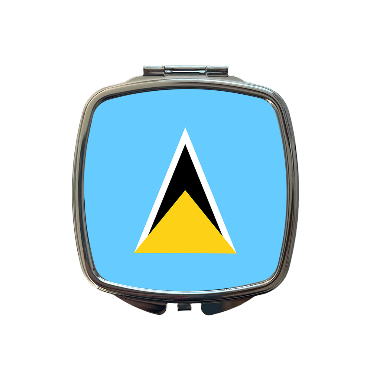 Saint Lucia Country Flag Small Travel Purse Handbag Pocket Makeup Compact Mirror