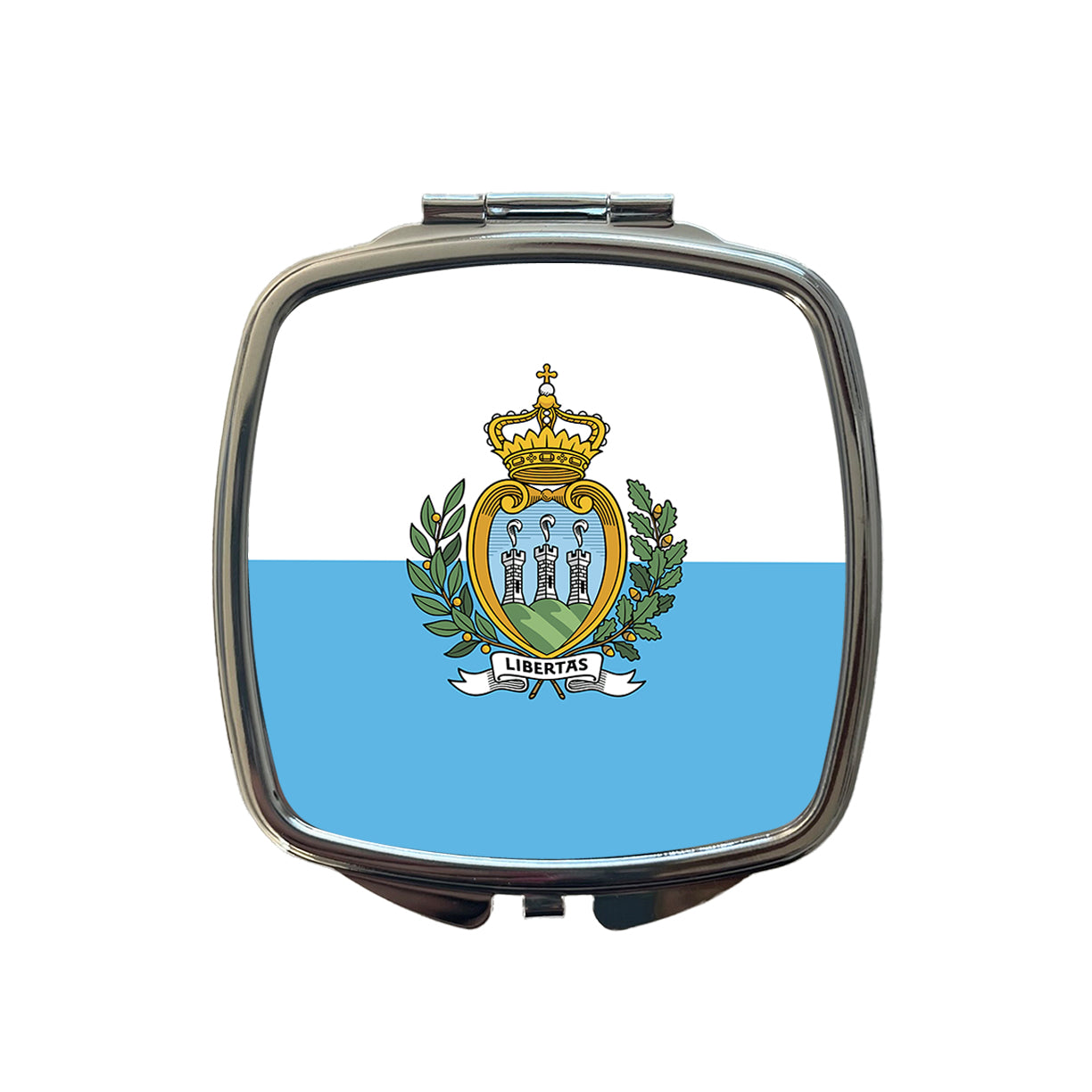 San Marino Country Flag Small Travel Purse Handbag Pocket Makeup Compact Mirror