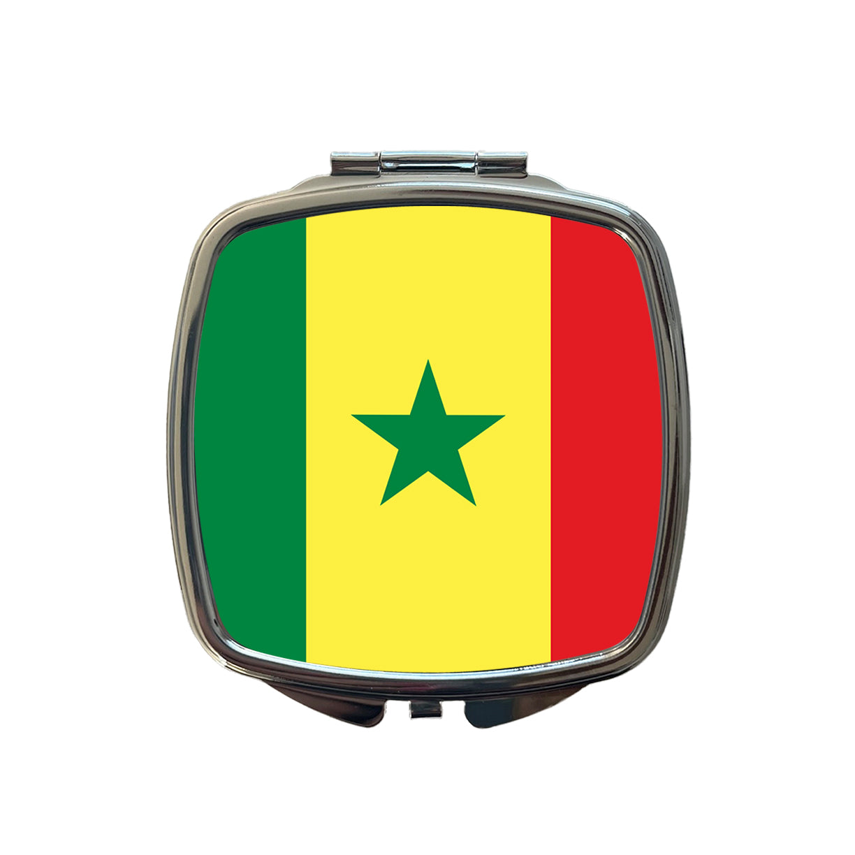 Senegal Country Flag Small Travel Purse Handbag Pocket Makeup Compact Mirror