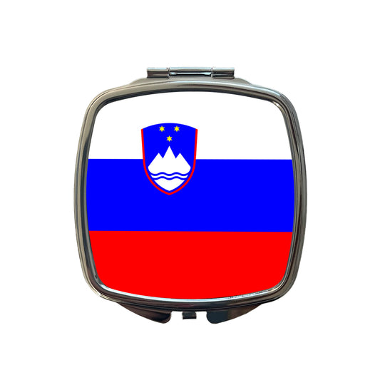 Slovenia Country Flag Small Travel Purse Handbag Pocket Makeup Compact Mirror