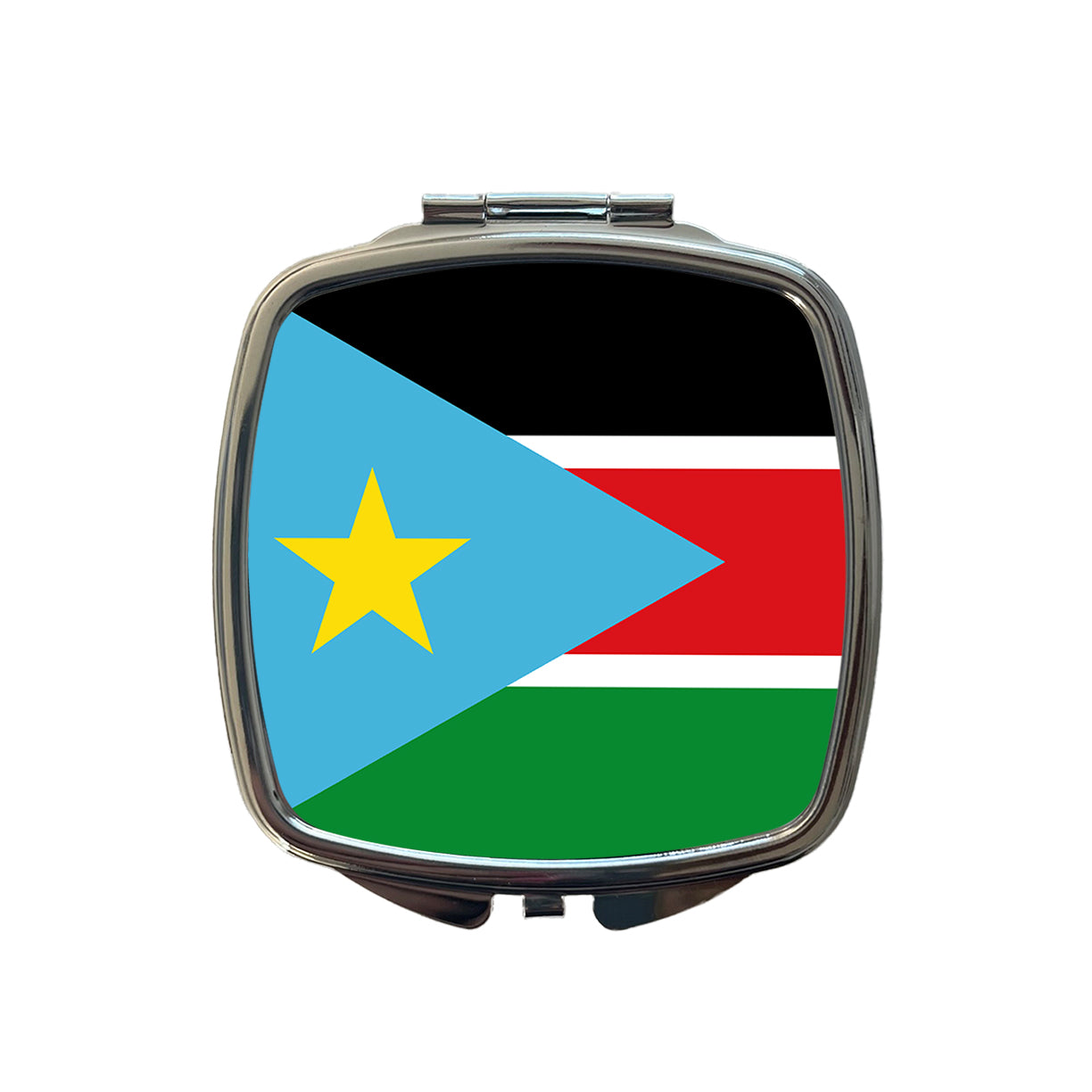 South Sudan Country Flag Small Travel Purse Handbag Pocket Makeup Compact Mirror