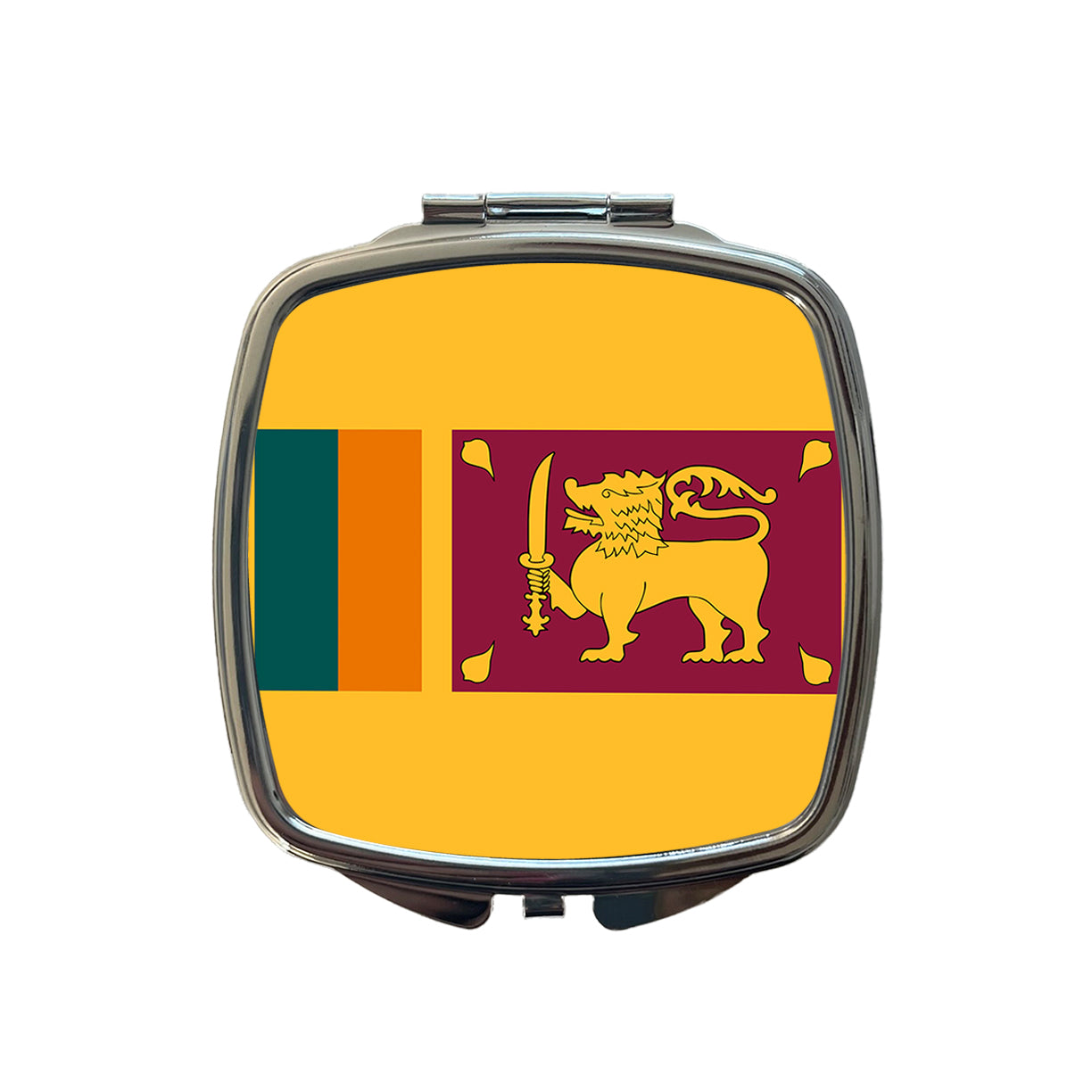 Sri Lanka Country Flag Small Travel Purse Handbag Pocket Makeup Compact Mirror
