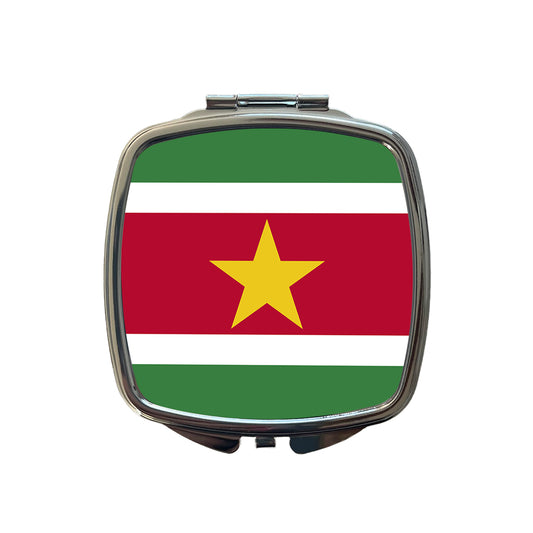 Suriname Country Flag Small Travel Purse Handbag Pocket Makeup Compact Mirror