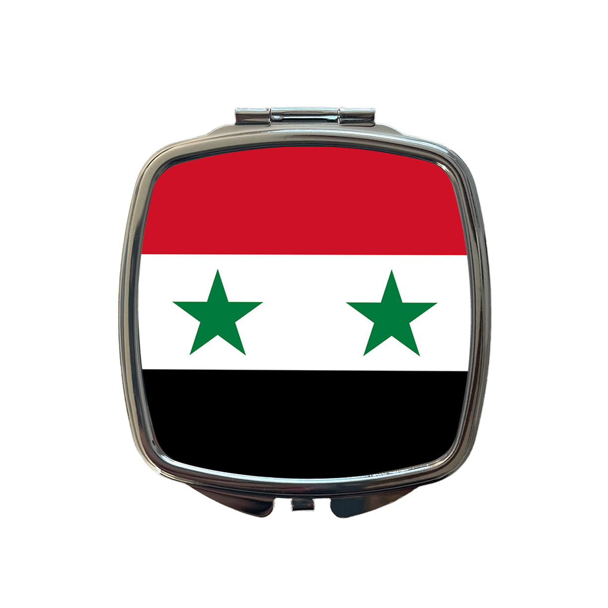 Syrian Arab Republic Country Flag Small Travel Purse Handbag Pocket Makeup Compact Mirror