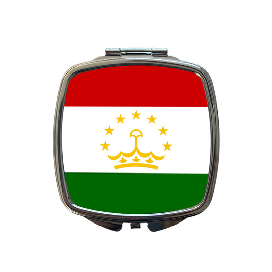Tajikistan Country Flag Small Travel Purse Handbag Pocket Makeup Compact Mirror