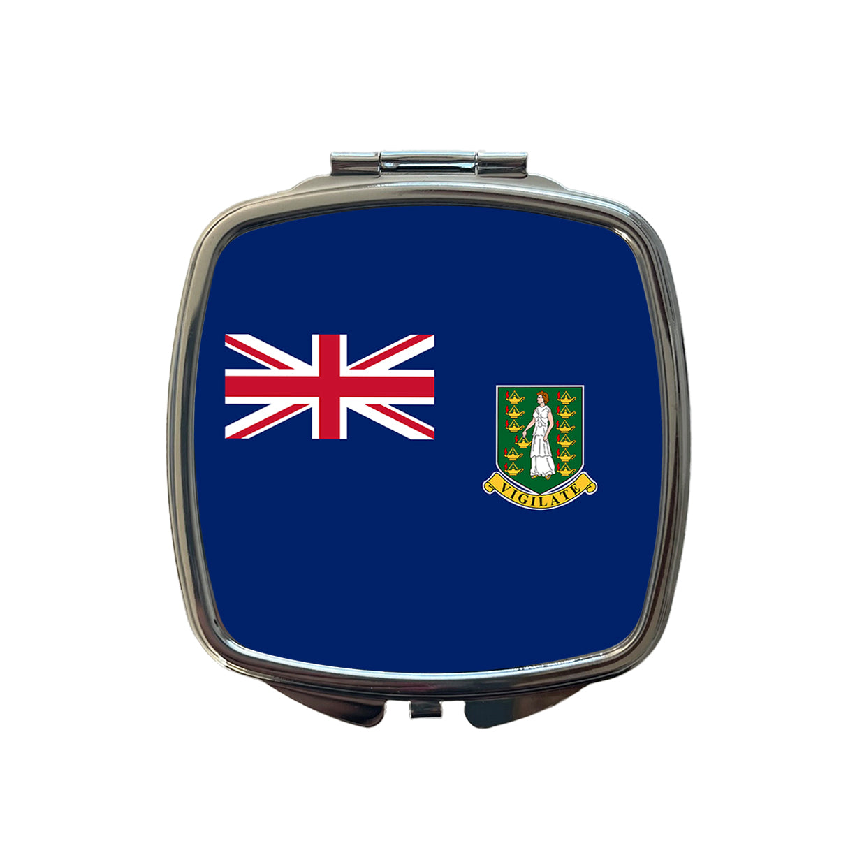 Virgin Islands (British) Country Flag Small Travel Purse Handbag Pocket Makeup Compact Mirror