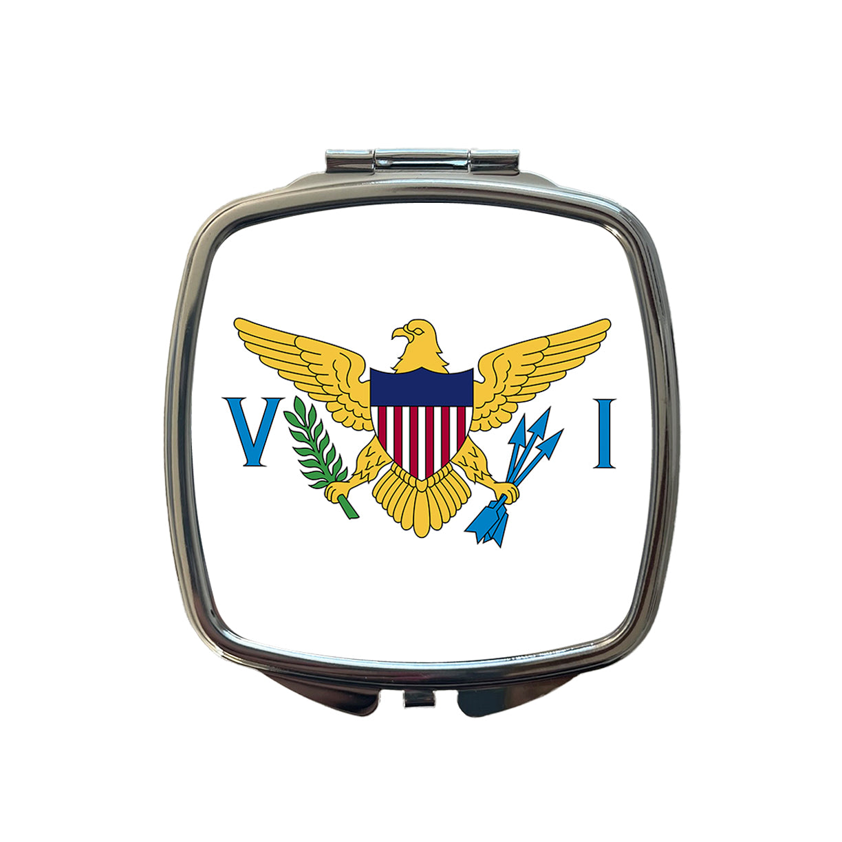 Virgin Islands (U.S.) Country Flag Small Travel Purse Handbag Pocket Makeup Compact Mirror