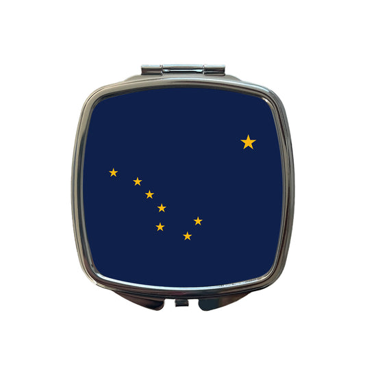Alaska AK State Flag Small Travel Purse Handbag Pocket Makeup Compact Mirror