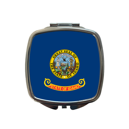 Idaho ID State Flag Small Travel Purse Handbag Pocket Makeup Compact Mirror