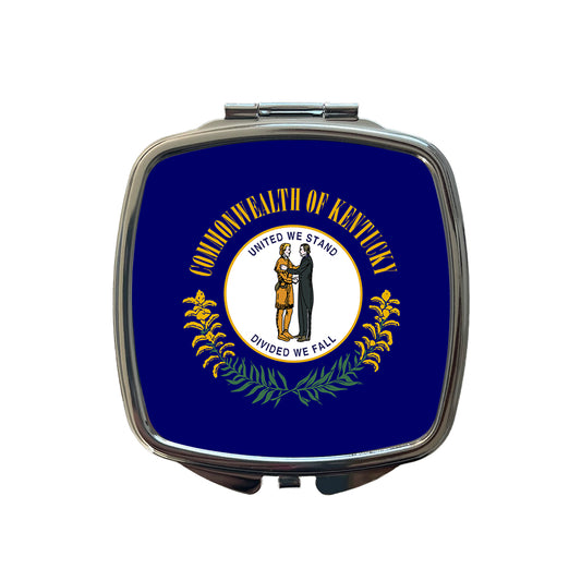 Kentucky KY State Flag Small Travel Purse Handbag Pocket Makeup Compact Mirror