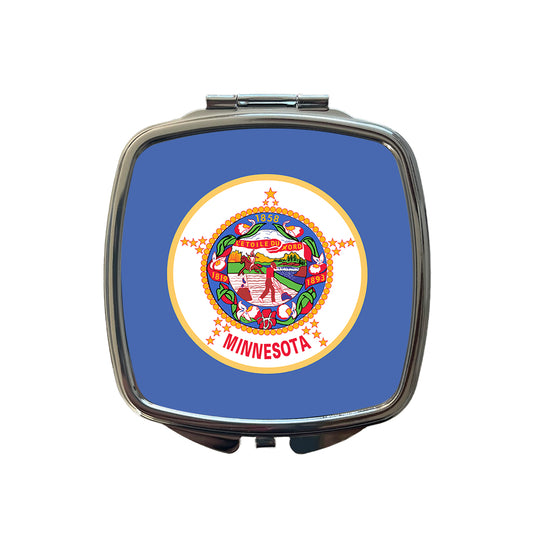 Minnesota MN State Flag Small Travel Purse Handbag Pocket Makeup Compact Mirror
