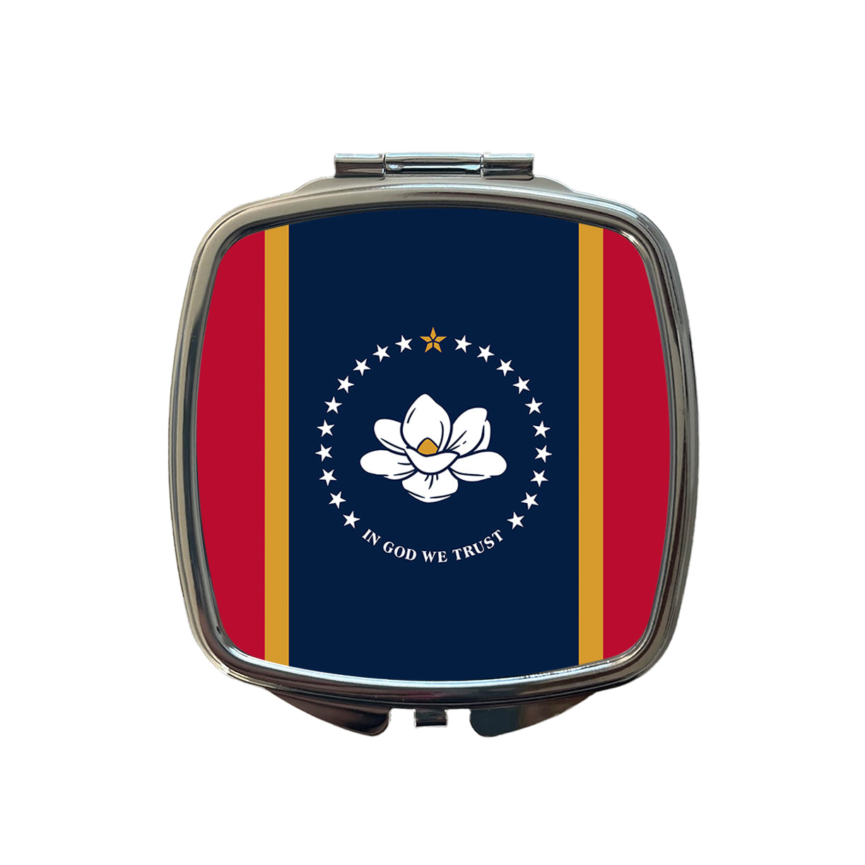 Mississippi MS State Flag Small Travel Purse Handbag Pocket Makeup Compact Mirror