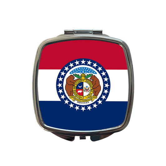 Missouri MO State Flag Small Travel Purse Handbag Pocket Makeup Compact Mirror