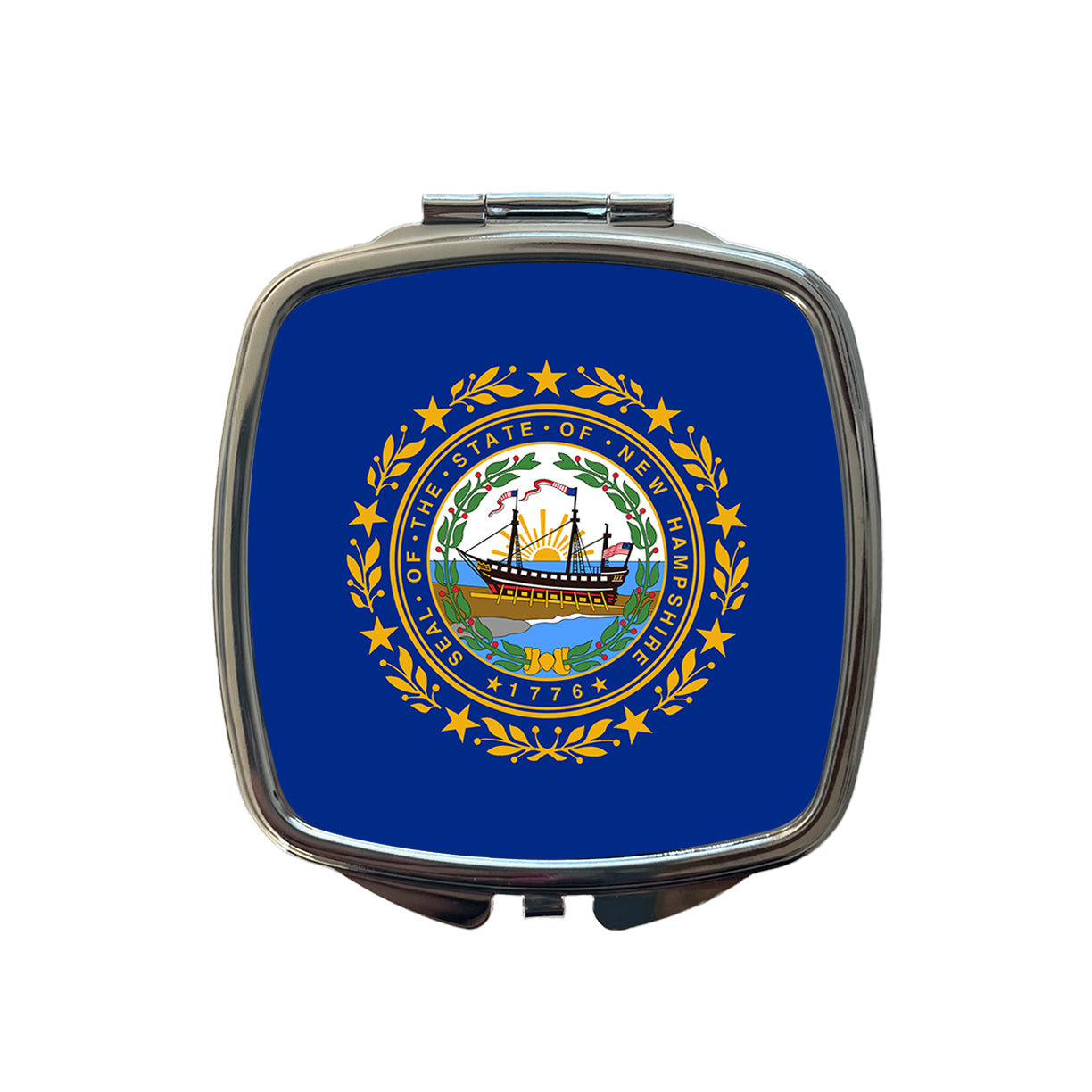 New Hampshire NH State Flag Small Travel Purse Handbag Pocket Makeup Compact Mirror