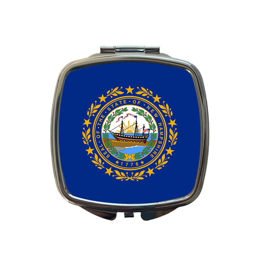 New Hampshire NH State Flag Small Travel Purse Handbag Pocket Makeup Compact Mirror