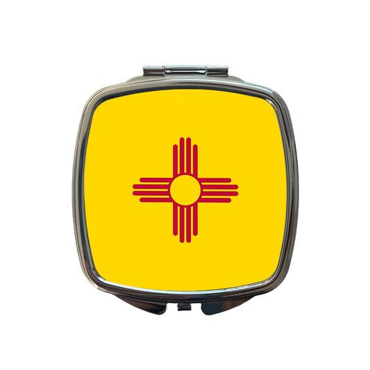 New Mexico NM State Flag Small Travel Purse Handbag Pocket Makeup Compact Mirror