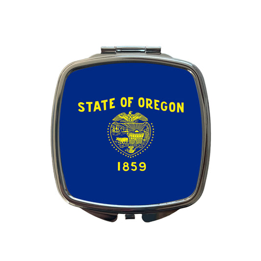 Oregon OR State Flag Small Travel Purse Handbag Pocket Makeup Compact Mirror