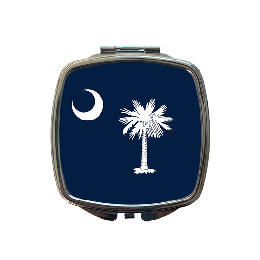 South Carolina SC State Flag Small Travel Purse Handbag Pocket Makeup Compact Mirror