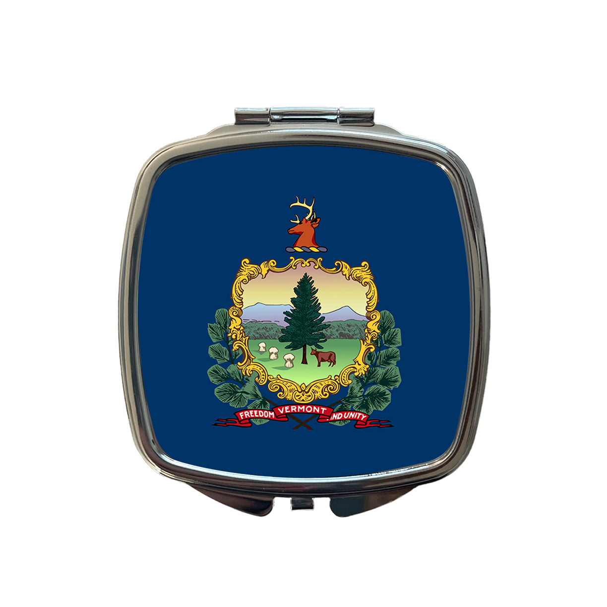 Vermont VT State Flag Small Travel Purse Handbag Pocket Makeup Compact Mirror