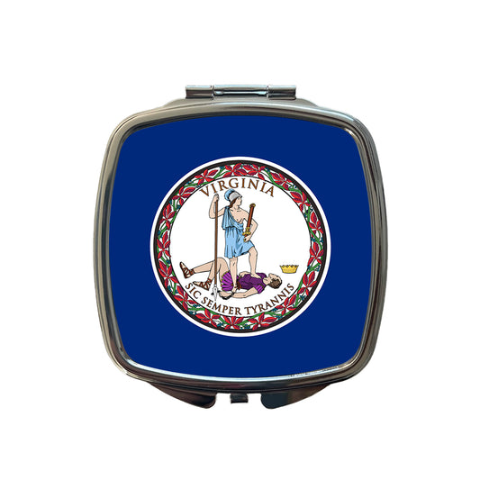 Virginia VA State Flag Small Travel Purse Handbag Pocket Makeup Compact Mirror