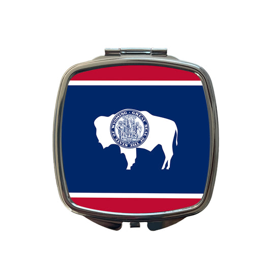 Wyoming WY State Flag Small Travel Purse Handbag Pocket Makeup Compact Mirror